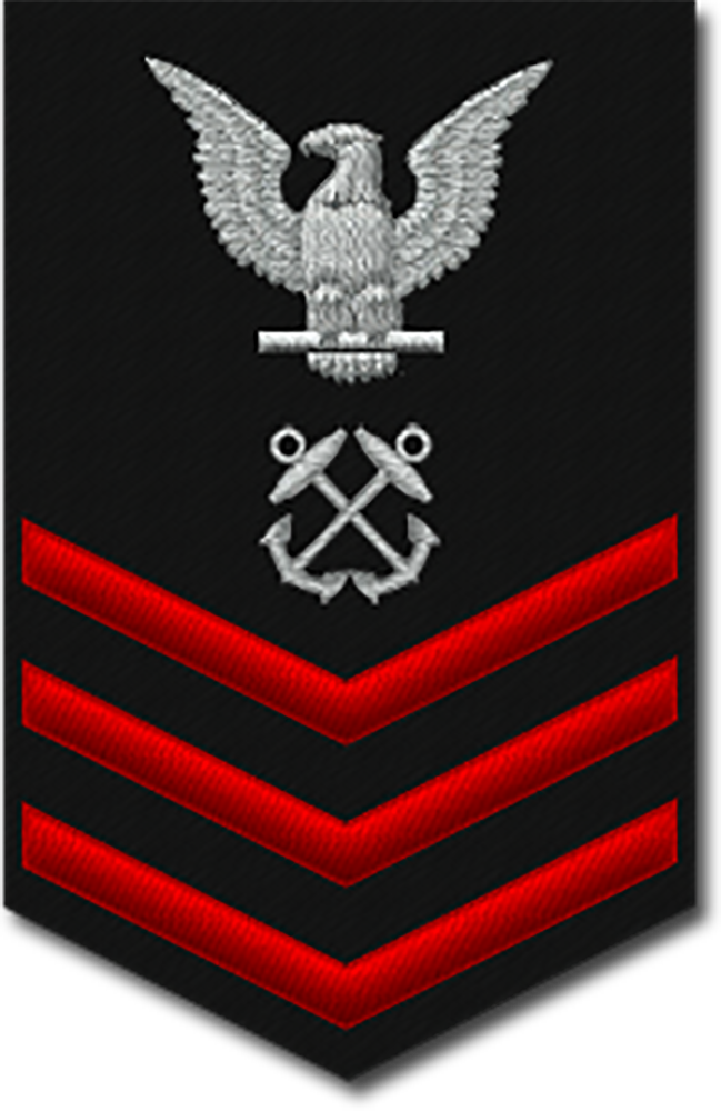 E-6 Petty Officer First Class insignia