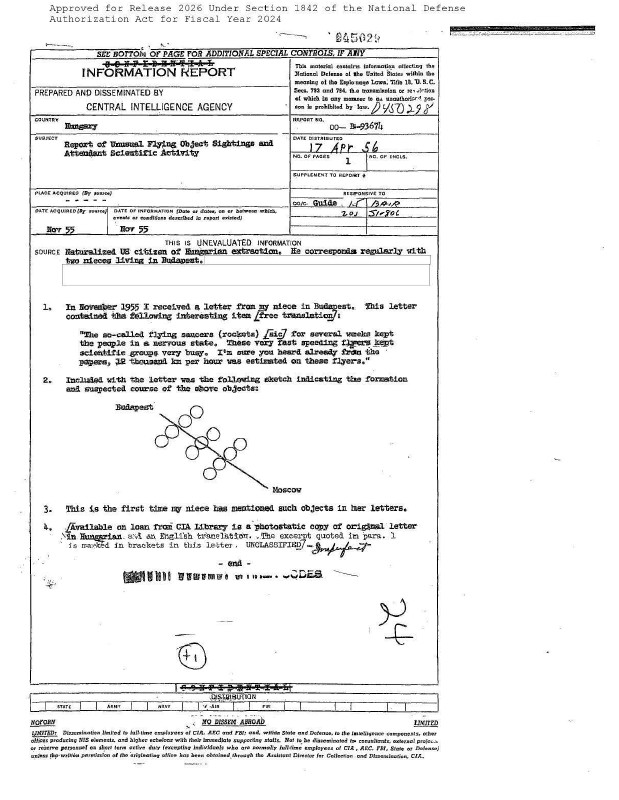 Information report with a diagram of object formation.