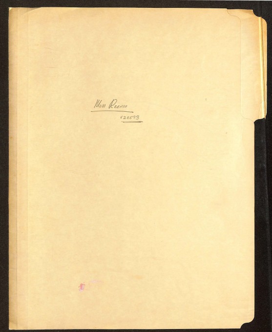 Folder with handwriting.
