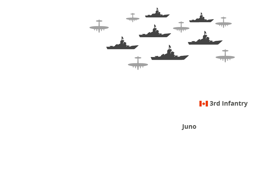 The planned H-hour for Juno Beach