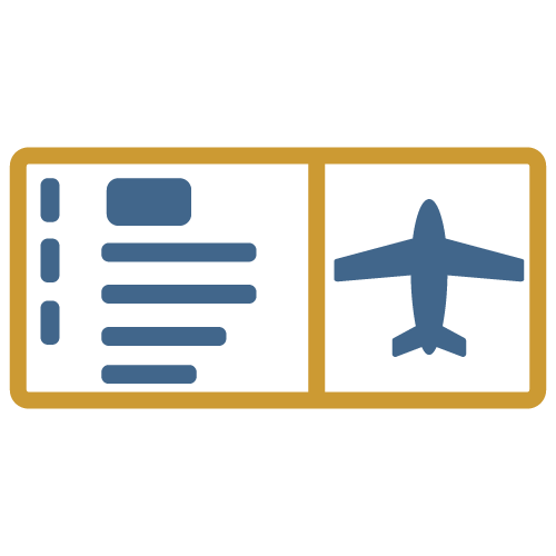 Icon of an airline ticket 