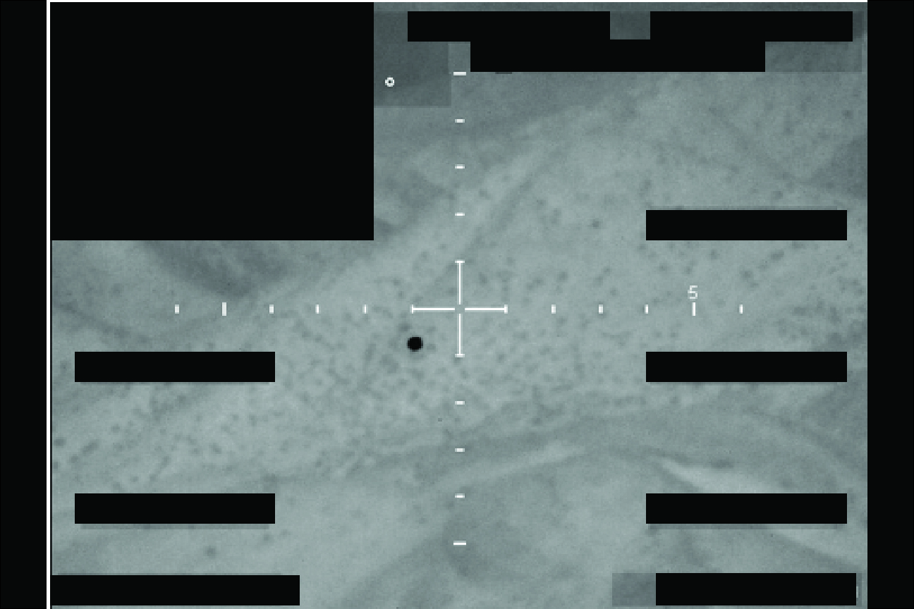 Infrared still image (black hot) captured of unidentified object over western United States in December of 2025.