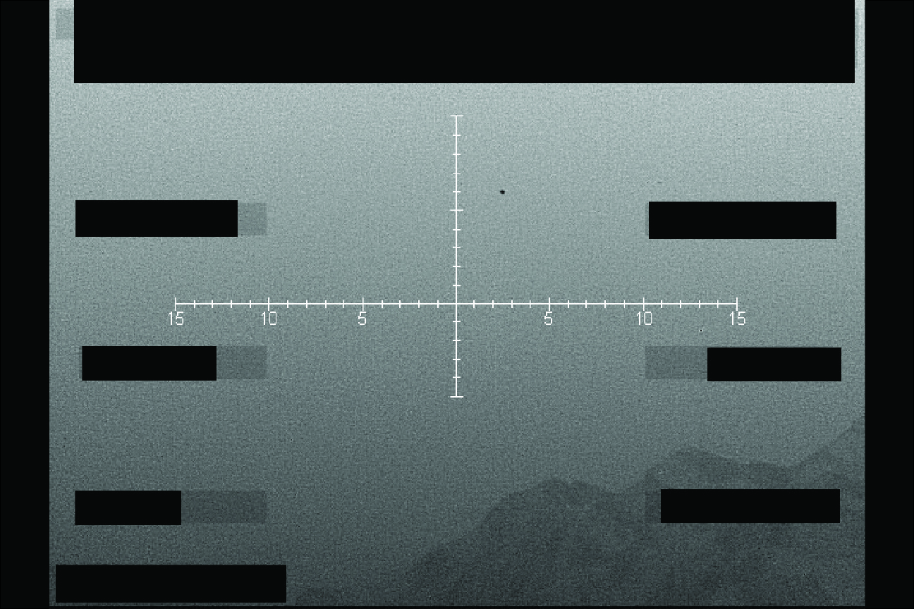 Infrared still image (black hot) captured of unidentified object over western United States in September of 2025.