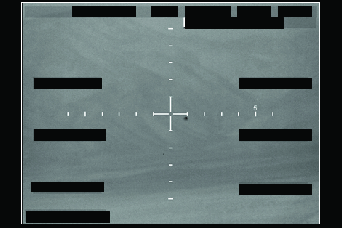 Infrared still image (black hot) captured of unidentified object over western United States in December of 2025.